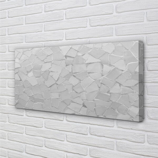 Quadro su tela Poligoni grigi 100x50 cm