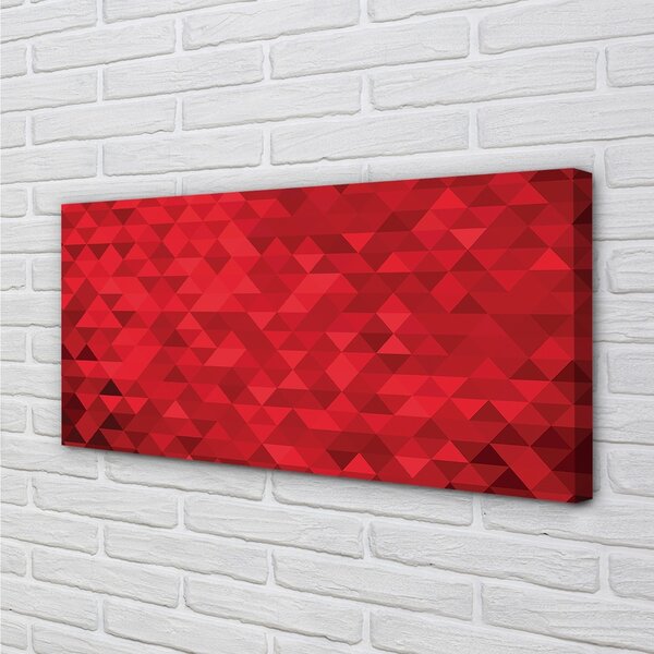 Quadro su tela Modello di triangolo rosso 100x50 cm
