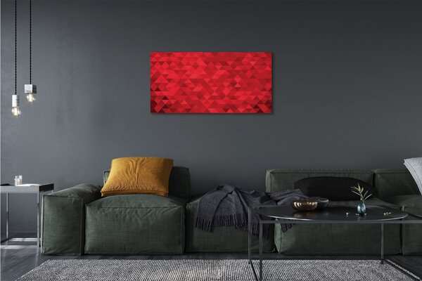 Quadro su tela Modello di triangolo rosso 100x50 cm