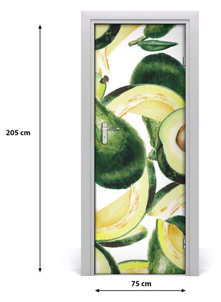 Adesivo per porta Avocado 75x205 cm