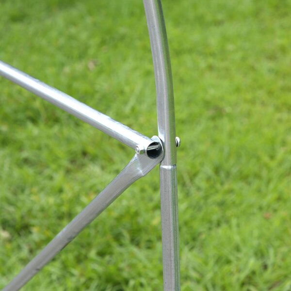 Outsunny Serra a Tunnel Anti-UV con 6 Finestre a Rete e Ingresso Arrotolabile, in Metallo e PE, 4x2x2 m, Bianco | Aosom Italy