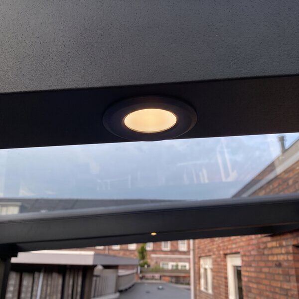 Set di 5 faretti da incasso moderni neri con LED IP67 - Linsey