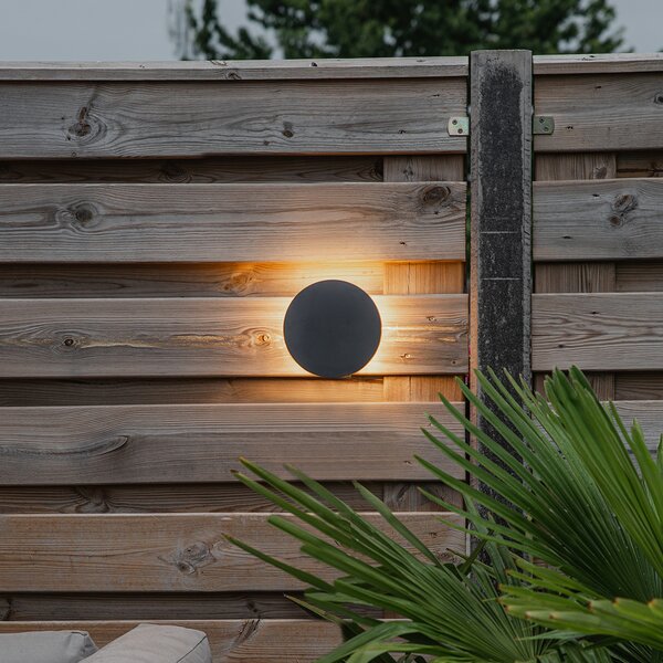 Applique da parete di design grigia 16,5 cm con LED - Skyf