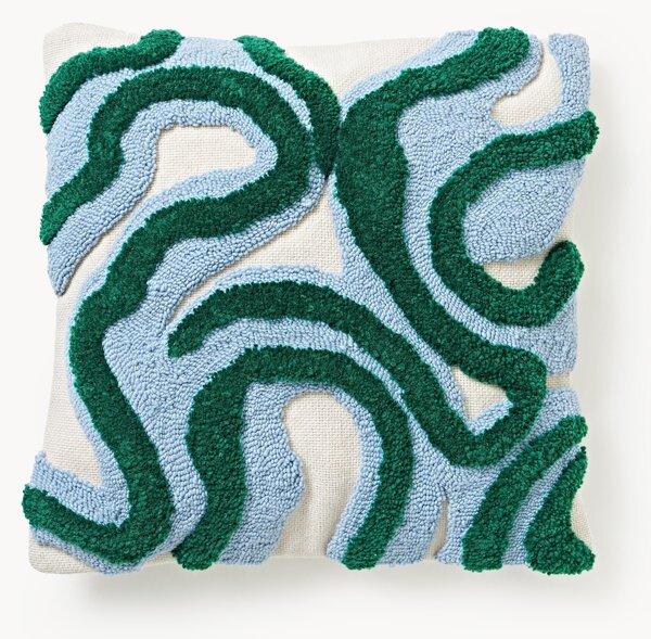 Copricuscino fatto a mano con design trapuntato Jiri