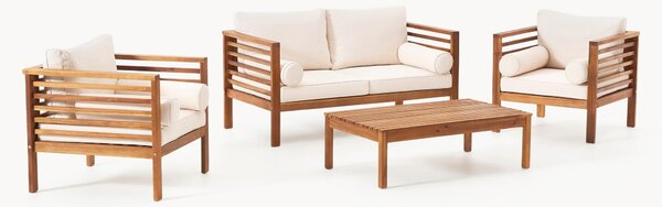 Set salotto da giardino in legno di acacia Bo 4 pz