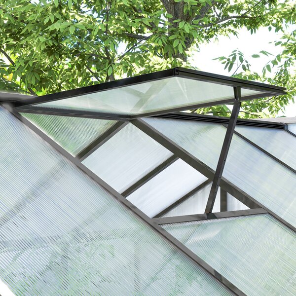 Outsunny Serra da Giardino in Alluminio e Policarbonato, Serra con Finestre Superiori Regolabili, 303x183x195 cm, Trasparente | Aosom Italy