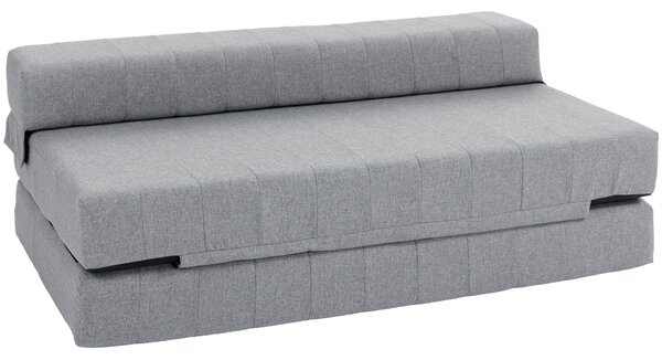 HOMCOM Poltrona Letto Pieghevole con Imbottitura Spessa, fino a 250 kg, 138x80x50 cm, Grigio | Aosom Italy