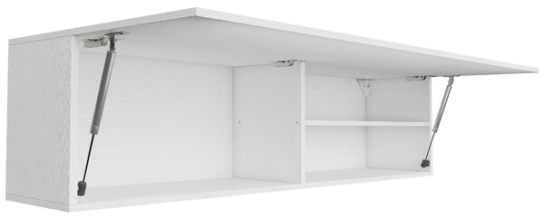 HOMCOM Mobile Bagno a Parete con Anta Ammortizzata, 2 Scomparti e Mensola Regolabile, 120x23x30 cm, Bianco | Aosom Italy
