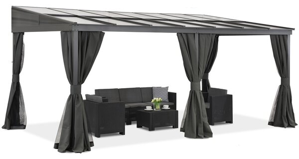 Tettoia in alluminio 3 x 6 m Tarragona Premium Garden Point antracite