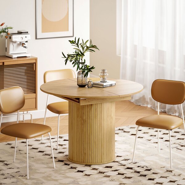 HOMCOM Tavolo da pranzo estensibile, tavolo da cucina, per 6-8 persone, 110-150 x 75 cm, effetto legno naturale | Aosom Italy