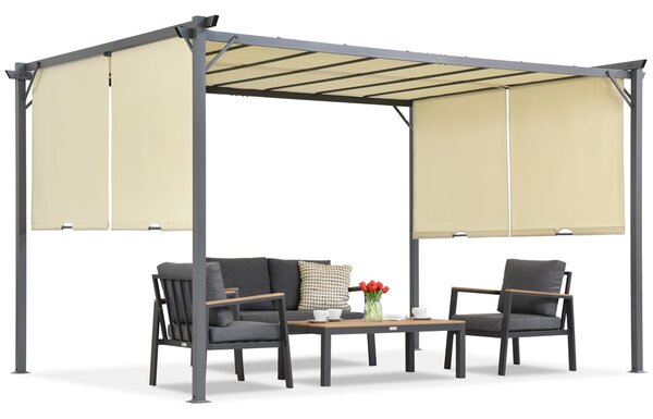 Pergola Sevilla crema 3x4m con zanzariera Garden Point