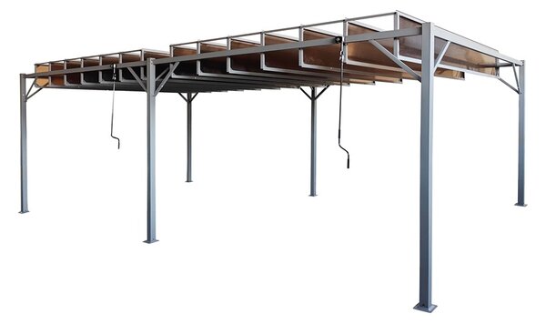 Pergola da terrazzo antracite Paros 3x6m Garden Point