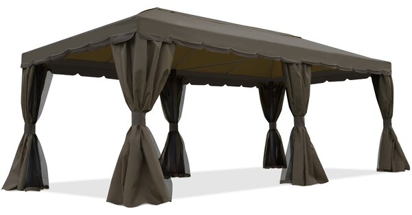 Padiglione da giardino marrone Valencia 3x6 m Garden Point