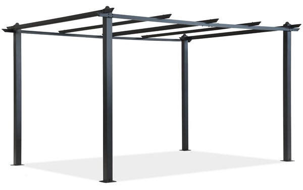 Barbados 3 x 3 m antracite Garden Point pergola in metallo per patio