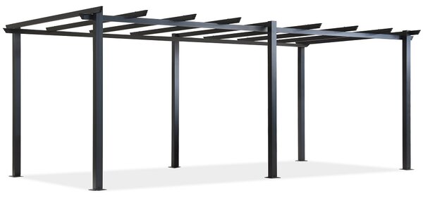 Barbados 3 x 6 m antracite Garden Point pergola in metallo per terrazze