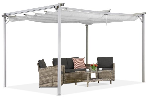 Pergola bianca da terrazzo La Palma 3x3m Garden Point