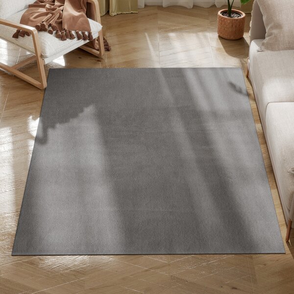HOMCOM Tappeto Salotto 120x160 cm Lavabile in Lavatrice Pelo Lungo Stile Moderno Tappeto per Soggiorno Camera da Letto Grigio Chiaro | Aosom Italy