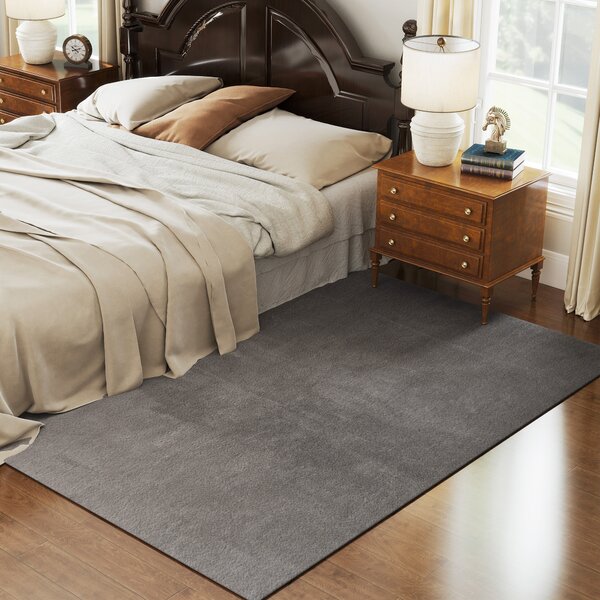 HOMCOM Tappeto Salotto 160x230 cm Lavabile in Lavatrice Pelo Lungo Stile Moderno Tapeto per Soggiorno Camera da Letto Grigio Chiaro | Aosom Italy