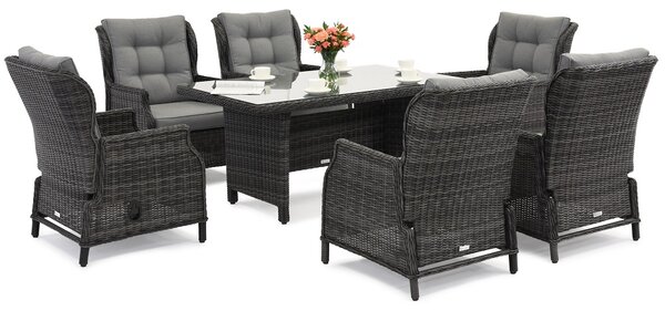 Garden Point mobili da giardino in technorattan Malaga Premium 6 antracite