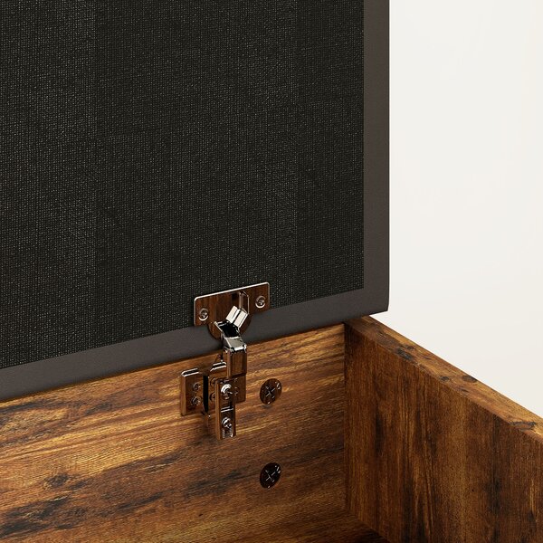 HOMCOM Mobile Scarpiera Banc a Scarpe 2 Niveaux Rangement, Nicchia + Baule Integrato con Cuscino Effetto Mogano | Aosom Italy