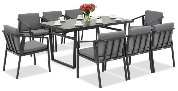 Set da pranzo Cento per 8 persone Garden Point antracite