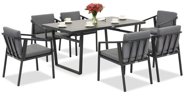 Set da pranzo Cento per 6 persone Garden Point antracite