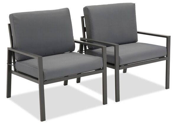 Set di due poltrone Vigo Garden Point antracite