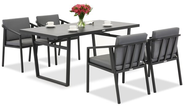 Set da pranzo Cento per 4 persone Garden Point antracite