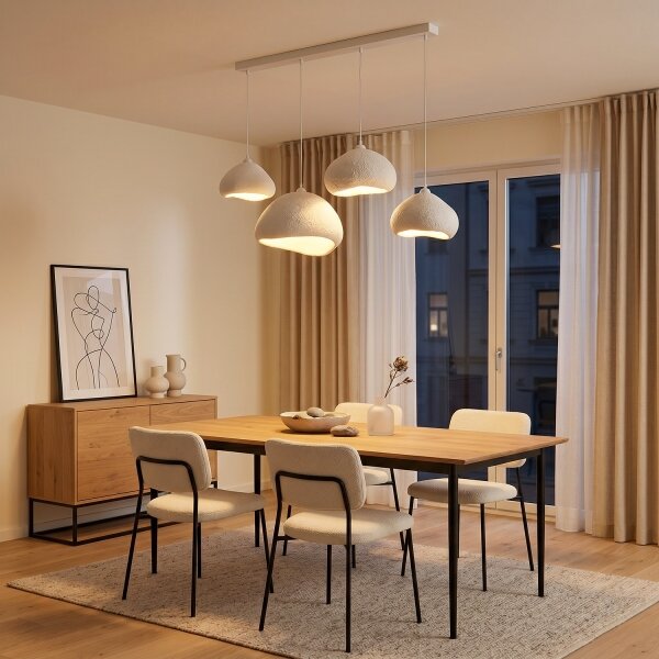 Brilagi - Lampadario a sospensione con cavo WABI SABI 4xE27/40W/230V bianco