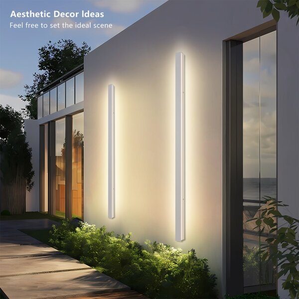 Brilagi - Lampada LED da parete per esterni LINEAR LED/32W/230V 3000K IP65 140 cm bianca CRI 90