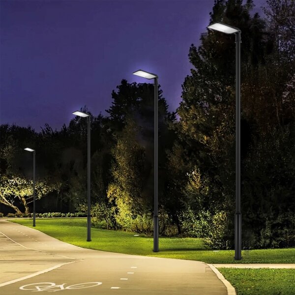 Brilagi-LED Lampada da esterno con palo e cavo 5 m URBANLIGHT LED/200W/230V nera IP65