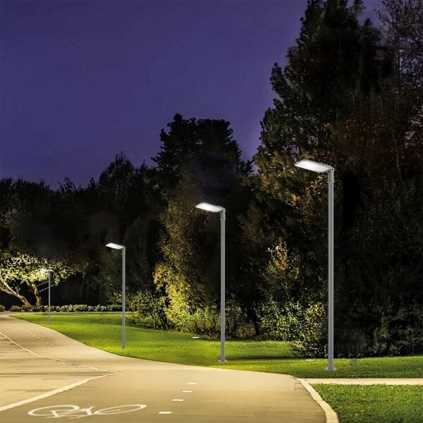 Brilagi-LED Lampada esterna con palo e cavo da 3 m URBANLIGHT LED/200W/230V grigia IP65