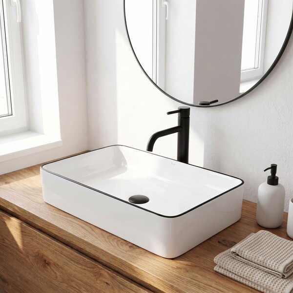 Lavabo da appoggio Rea Denis Black Edge