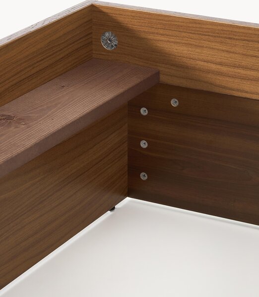 Letto in legno con contenitore Sato