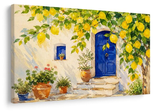 Quadro su tela – Limoni mediterranei sopra la veranda