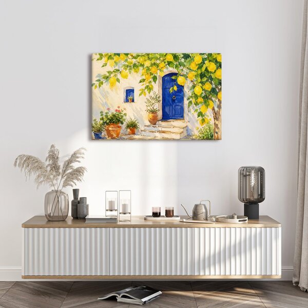 Quadro su tela – Limoni mediterranei sopra la veranda