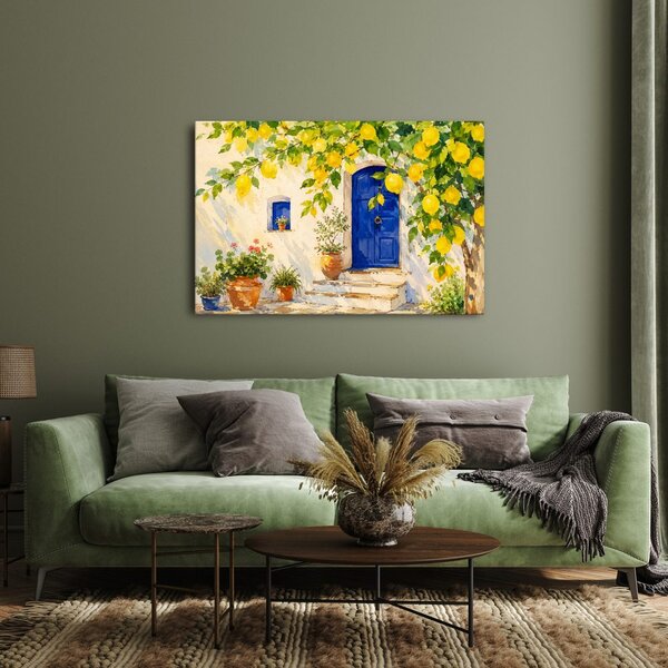 Quadro su tela – Limoni mediterranei sopra la veranda