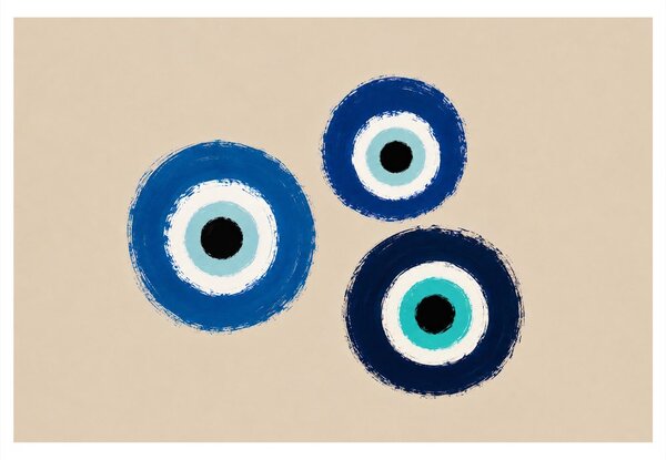 Quadro su tela – Occhi blu portafortuna
