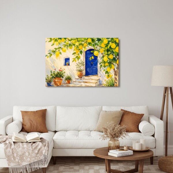 Quadro su tela – Limoni mediterranei sopra la veranda
