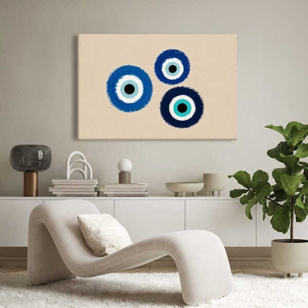 Quadro su tela – Occhi blu portafortuna