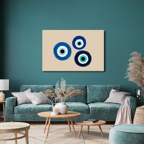 Quadro su tela – Occhi blu portafortuna