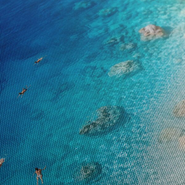 Quadro su tela – Costa rocciosa e mare azzurro