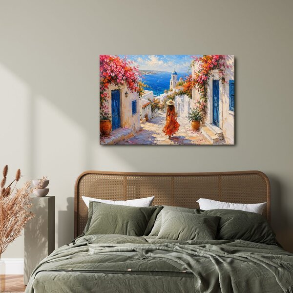 Quadro su tela – Vicolo estivo verso il mare