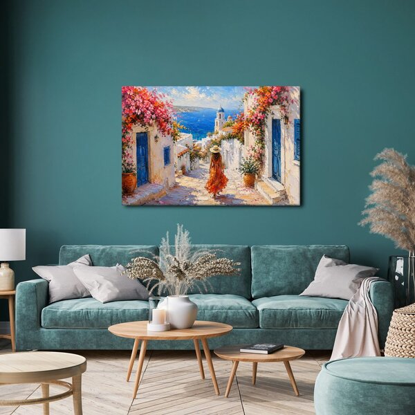 Quadro su tela – Vicolo estivo verso il mare