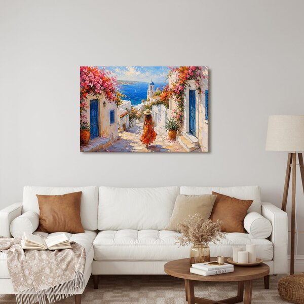 Quadro su tela – Vicolo estivo verso il mare
