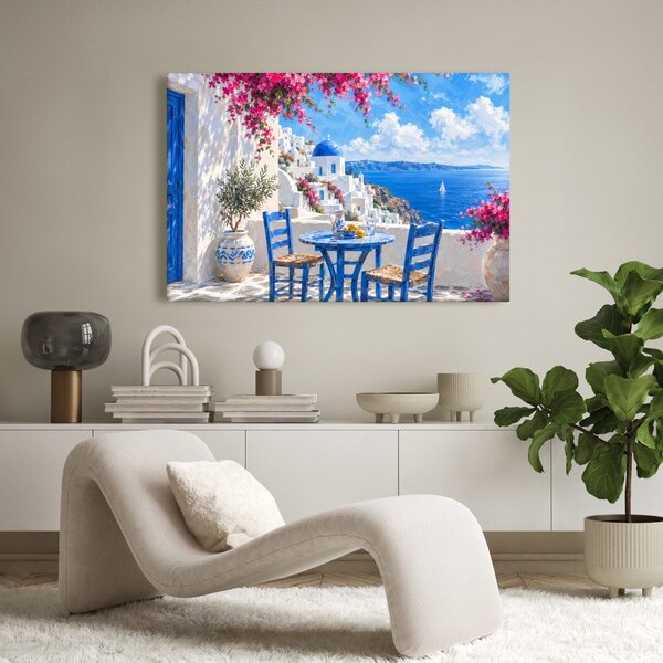 Quadro su tela – Terrazza estiva sul mare