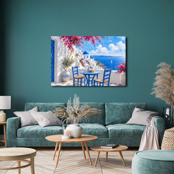 Quadro su tela – Terrazza estiva sul mare