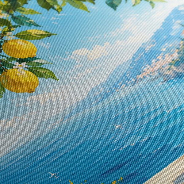 Quadro su tela – Limoni sulla costa marina