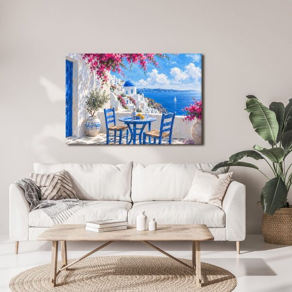 Quadro su tela – Terrazza estiva sul mare