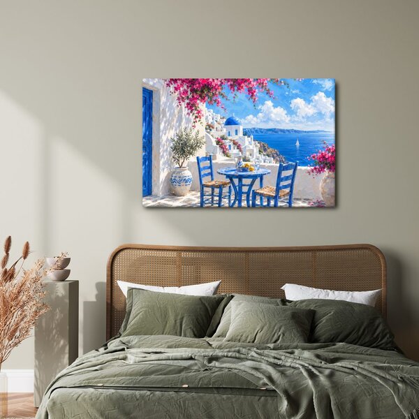 Quadro su tela – Terrazza estiva sul mare